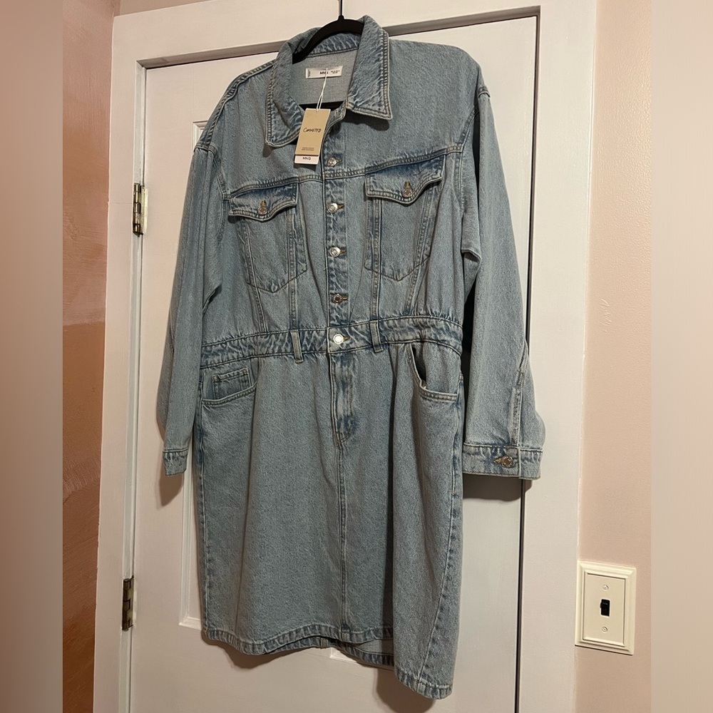 MANGO • DENIM DRESS WITH POCKETS • NWT - Picture 13 of 14